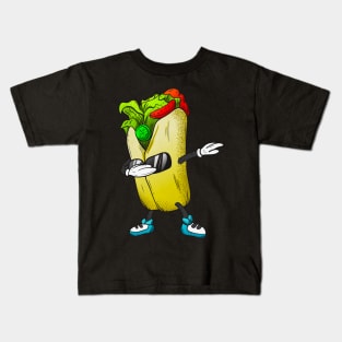 Dabbing Burrito Funny Mexican Food Kids T-Shirt